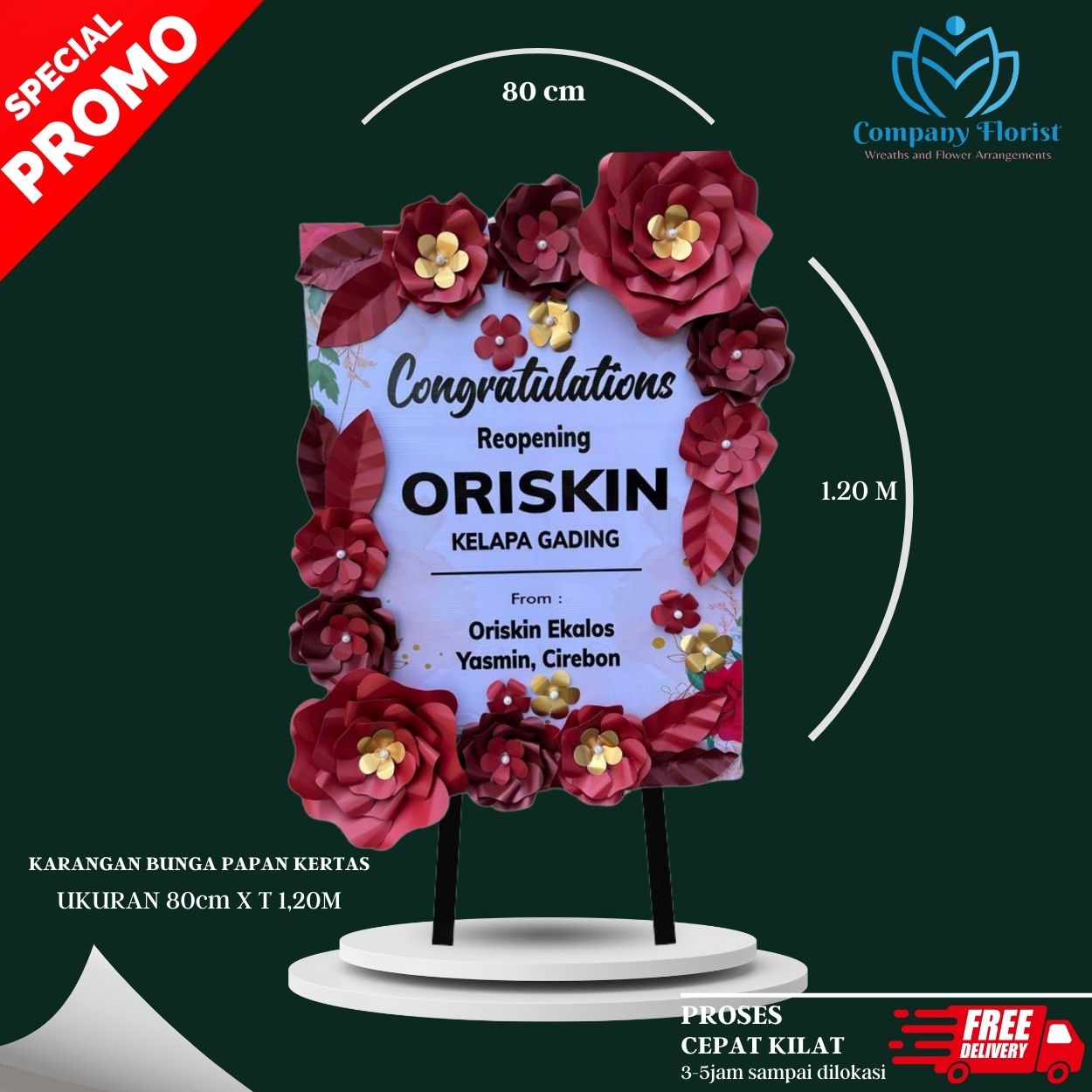 Papan Bunga Kertas Kuningan Jakarta – Company Florist